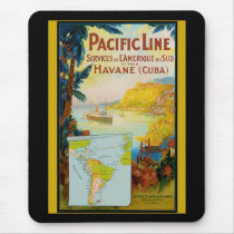 Pacific Line Vintage Travel Mousepads