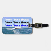 Pacific ocean and Dolphin Luggage Tag