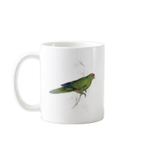 Pacific Parrakeet by Edward Lear Coffee Mugs