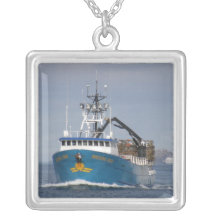 Pacific Sun, Crab Boat in Dutch Harbour, AK Personalised Necklace