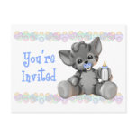 Pacified Kitten Postcard Baby Shower Invitation