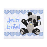 Pacified Panda Postcard Baby Shower Invitation