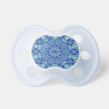 Pacifier Blue and Aqua Mosaic Pattern