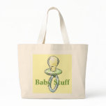 Pacifier on yellow background baby stuff bag