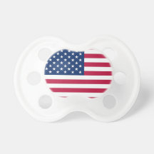 Pacifier with federal flag of U.S.A.