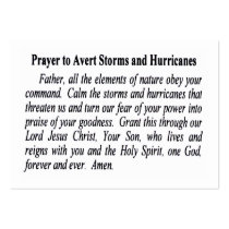 Pack Of 100 Anti-Hurricane Prayer Cards