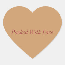 packed with love stickers, packaged with love
