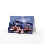 Paddle steamers in midnight race cards