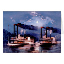 Paddle steamers in midnight race card