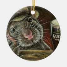 Paddy the rat christmas ornaments