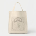 Padlock Sketch. Top Secret or Security. Bag