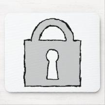 Padlock. Top Secret or Confidential Icon. Mouse Pad