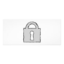 Padlock. Top Secret or Confidential Icon. Rack Cards