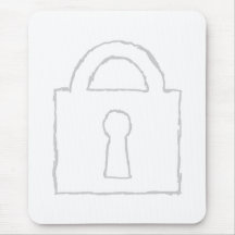 Padlock. Top Secret or Security Icon. Mouse Mats