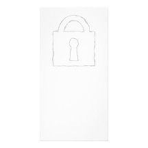 Padlock. Top Secret or Security Icon. Custom Photo Card