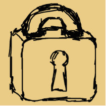 Padlock. Top Secret or Security Icon. Acrylic Cut Out