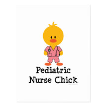 Paediatrics Nurse Chick Postcard