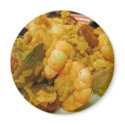 Paella Shrimp Clams Sausages Rice magnets