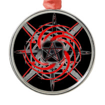 Pagan Star Premium Round Ornament