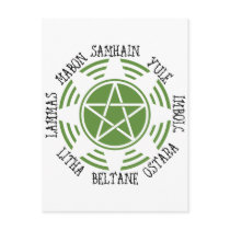 Pagan Wheel of the Year Postcard