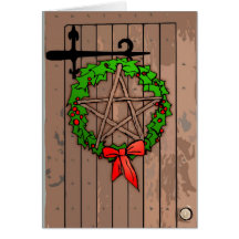 Pagan Wreath Holiday Greeting Card