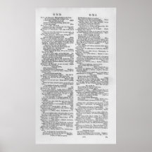 Page from a Dictionary Poster