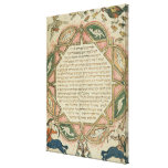 Page from a Hebrew Bible depicting Canvas Print