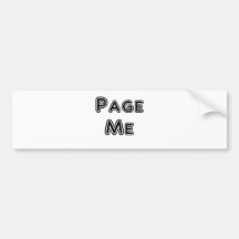 Page Me! Bumper Stickers