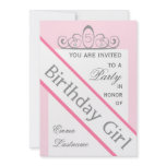 Pageant Sash & Tiara Birthday Party Invitation