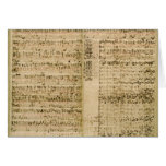 Pages from Score of the 'The Art of the Fugue' Card
