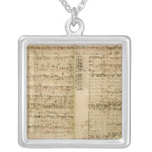 Pages from Score of the 'The Art of the Fugue' Custom Jewelry