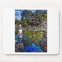 Pagoda1 Mosaic Mouse Pads