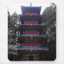 Pagoda in Japanese Monastery Mouse Pads