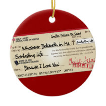 Paid in Full Saved by Jesus Check Ornament