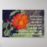 Pain and Risk - Anais Nin - poster posters