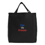 Pain, Vin, Fromage French Food Shopping embroidered bags