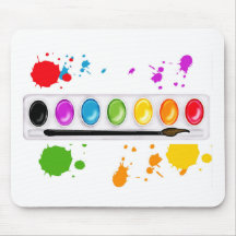 paint box with splatters mouse mats