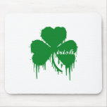 Paint Dripped "Irish Clover" mousepads
