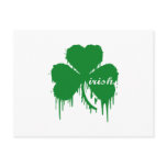 Paint Dripped "Irish Clover" postcards