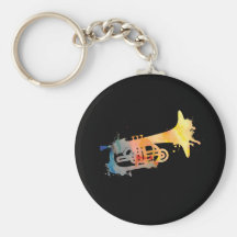 Paint Splat Mellophone Keychain