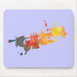 Paint Splat Trumpet mousepads
