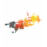 Paint Splat Trumpet t-shirts