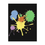 PAINT SPLATS  AND SPLATTERS postcards