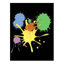 PAINT SPLATS  AND SPLATTERS POSTCARD