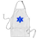 Paint Splatter Blue Jewish Star aprons