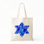 Paint Splatter Blue Jewish Star bags
