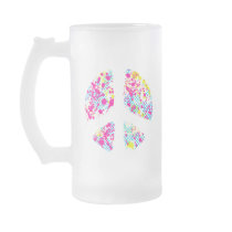 PAINT SPLATTER PEACE SIGN COFFEE MUG