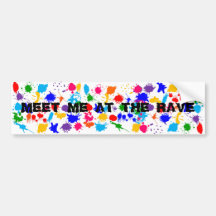 Paint Splatter Raver Bumper Stickers