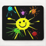 PAINT SPLATTER SMILEYS mousepads