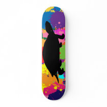 Paint Splatter Turtle Skateboard